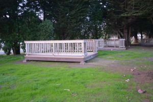 Camping platform at Costanoa