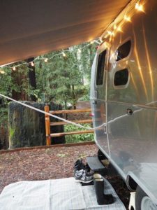 Glamping with Redwood trees with a rented Airstream